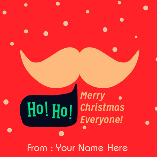 Write Name on Merry Christmas Everyone Greetings