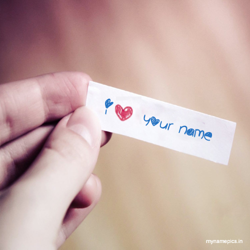 Write name on i love you profile pics online