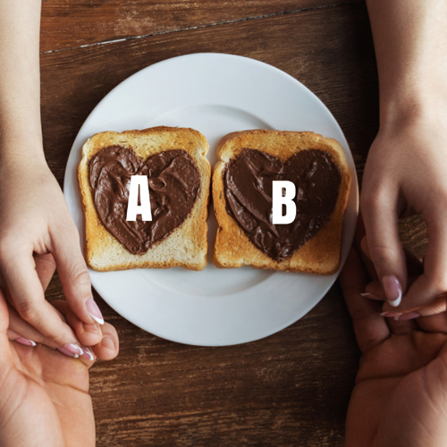 Print Couple Name Alphabet on Chocolate Heart Greeting