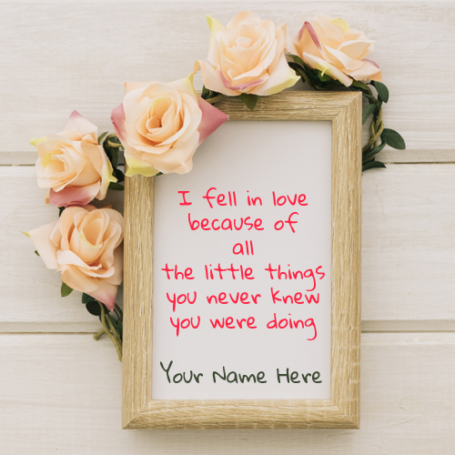Cute Love Note Whatsapp Profile Picture With Your Name