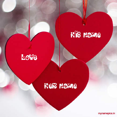 Write name on hanging heart love name pix