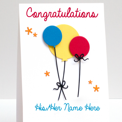 Many Many Congratulations Wishes Greeting With Name