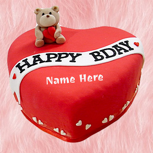 Generate Custom Text on Happy Birthday Cake For Girlfri