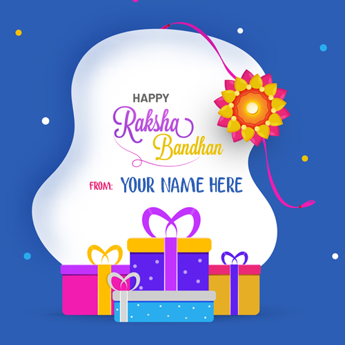 Raksha Bandhan Festival Special Elegant Card With Name