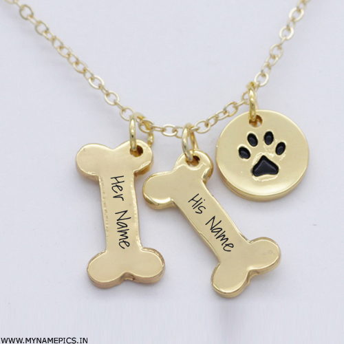 High Polished Unisex Necklace Jewelry With Couple Name