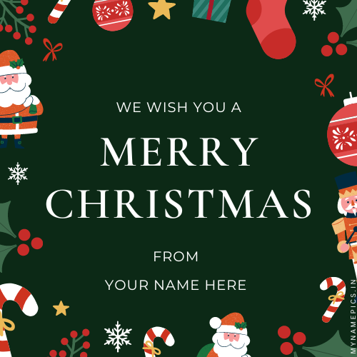 Wishing You a Merry Christmas Status Image With Name