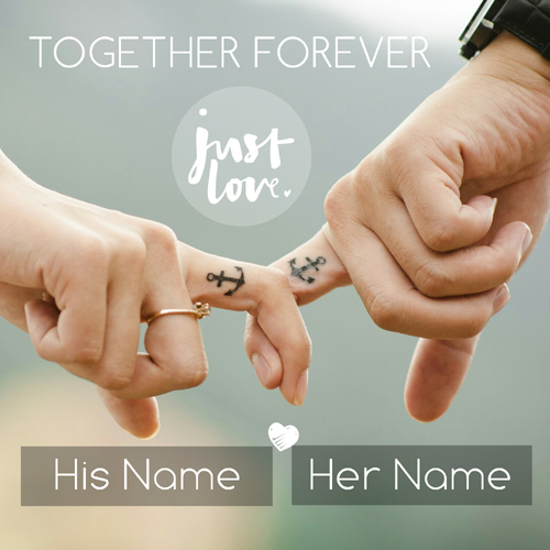 Together Forever Just Love Couple Greeting With Name