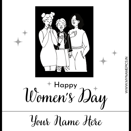Elegant Greeting For Womens Day Wishes With Friend Name