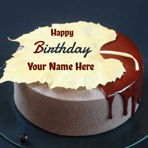 Birthday Chocolate Layer Round Cake With Your Name