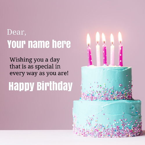 Special Birthday Celebration Elegant Greeting With Name