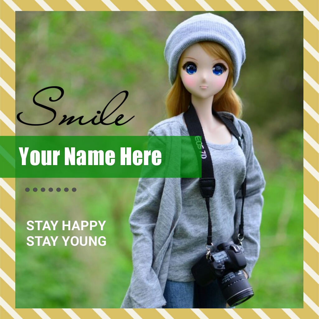 Cute and Happy Smiling Doll Greeting With Your Name