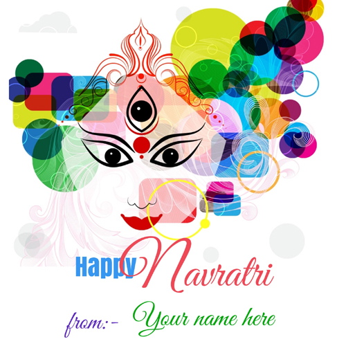 Happy Navratri Wishes Whatsapp DP Pics With Your Name