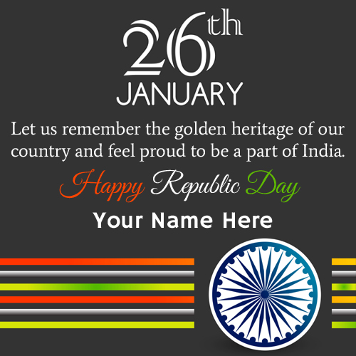 Republic Day of India Quote Greeting With Company Name