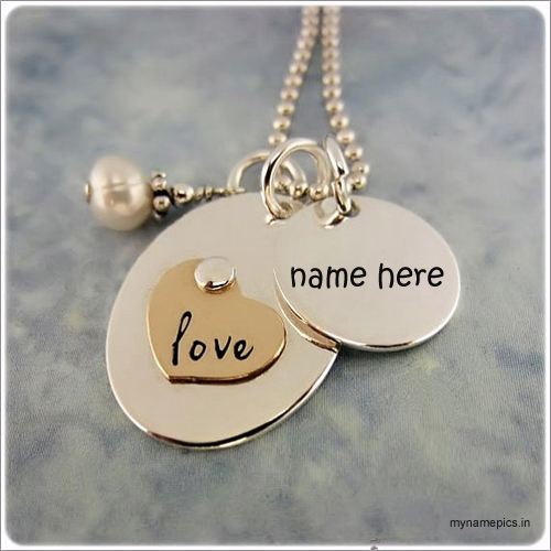  Write name on gold necklace profile pics.