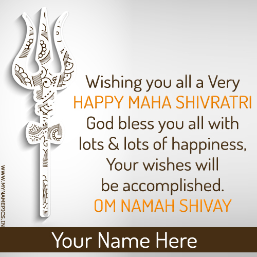 Happy Maha Shivratri Wishes Quote Pics With Name