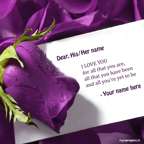 Write your name on Love Note profile picture