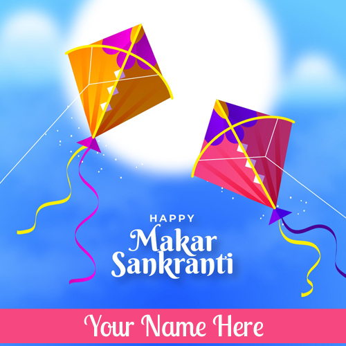 Social Media Greeting For Makar Sankranti With Name