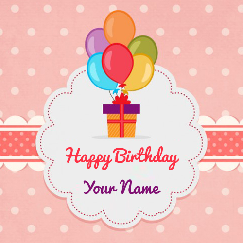 Vintage Birthday Wishes Card With Custom Name