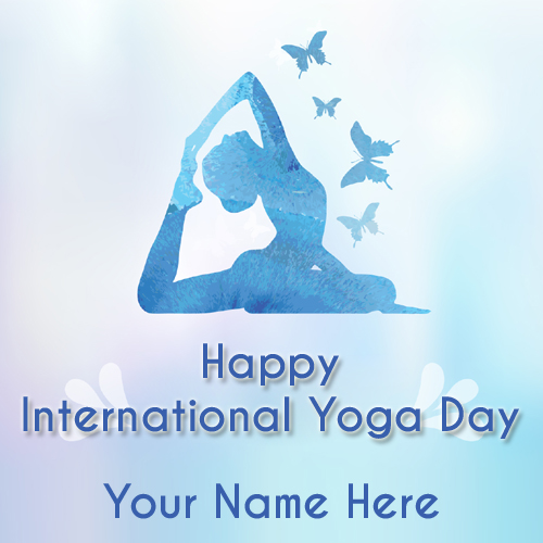 Happy Yoga Day Celebration Whatsapp DP Pics With Name