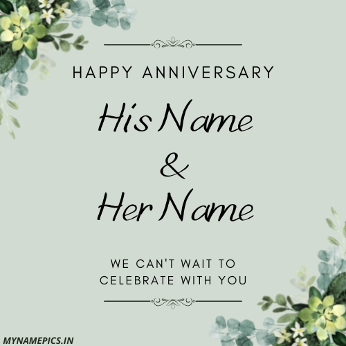 Wish Happy anniversary by customized anniversary card
