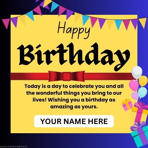 Blessing Birthday Whishing Card With Name Edit    