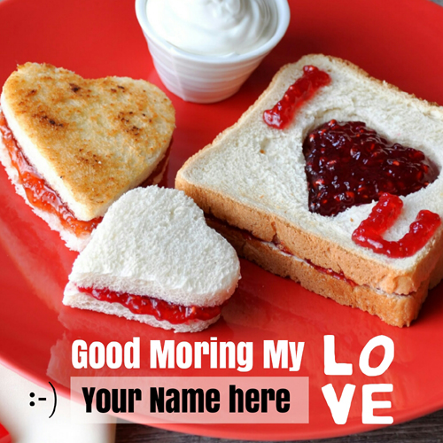 Good Morning My Love Romantic Greeting With Your Name
