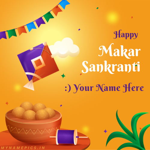 Happy Makar Sankranti 2023 Social Media Post With Name