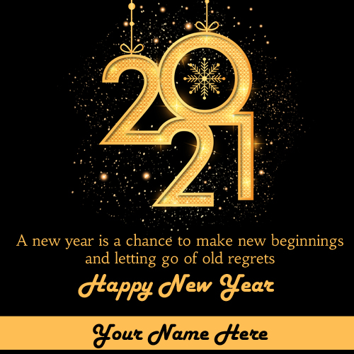 Have a Golden New Year 2021 Greeting With Name